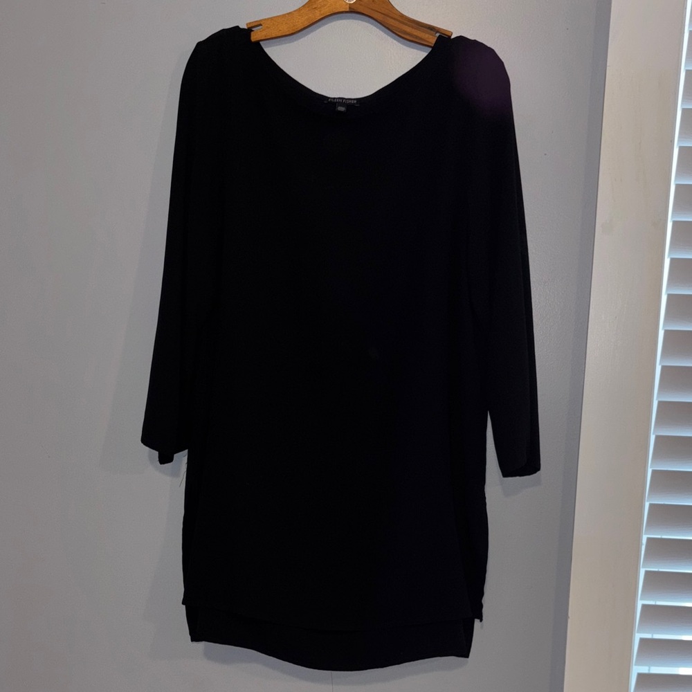 Eileen Fisher Black Long Sleeve Top